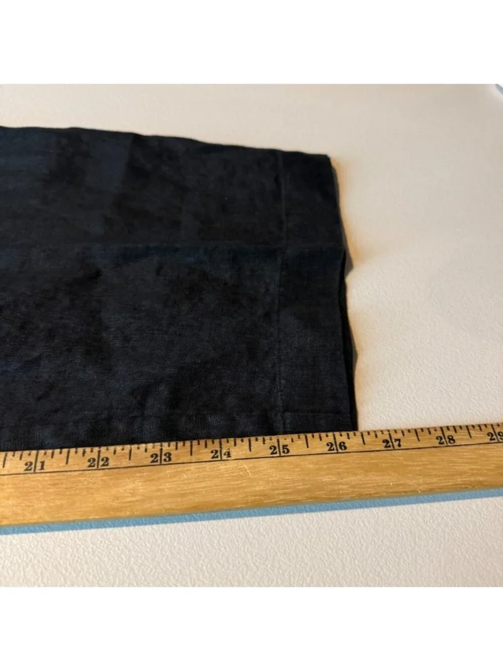 Quince Women M 100% Linen Pajama Pants Pull On Black Stretch Waist Breathable